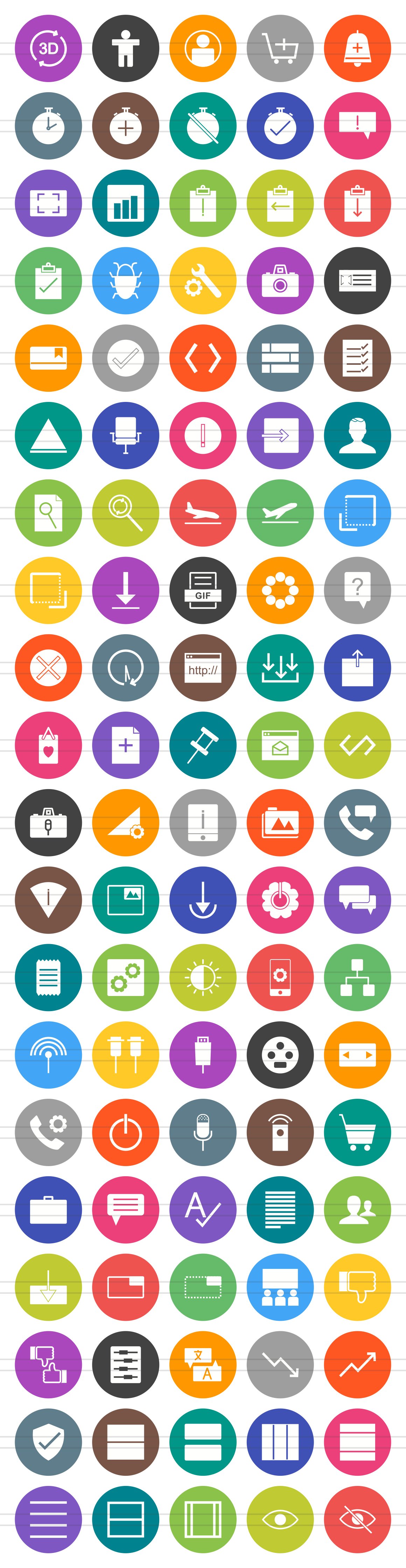 100 Material Design Filled Icons preview image.