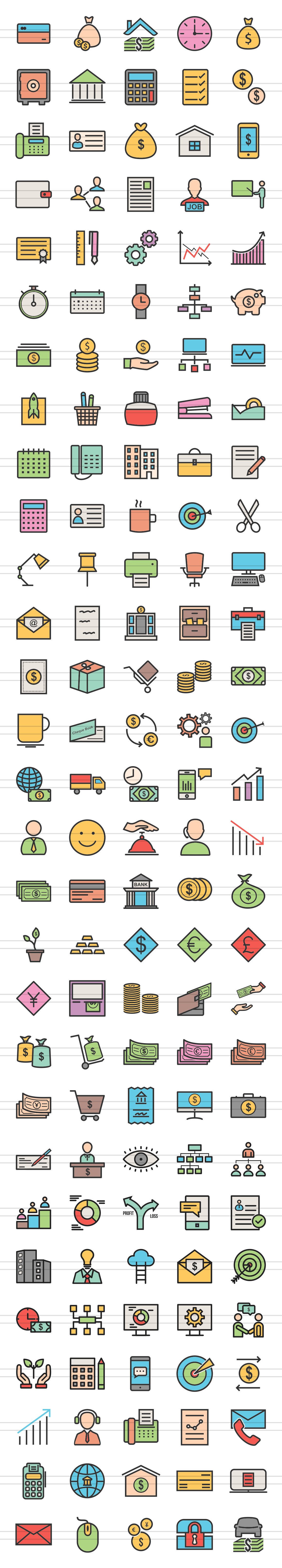 146 Business & Finance Filled Icons preview image.