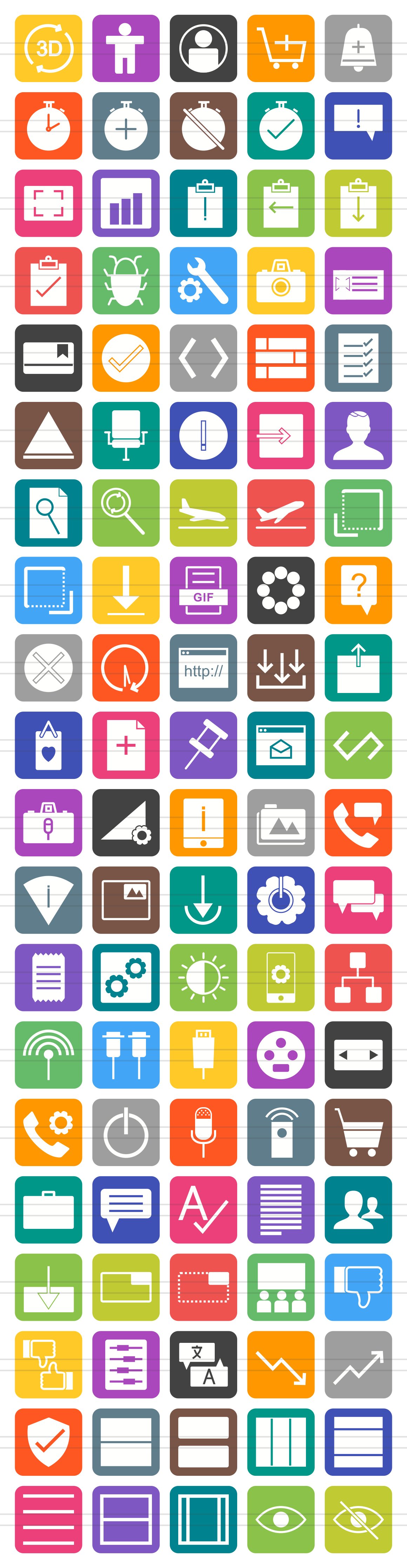 100 Material Design Filled Icons preview image.