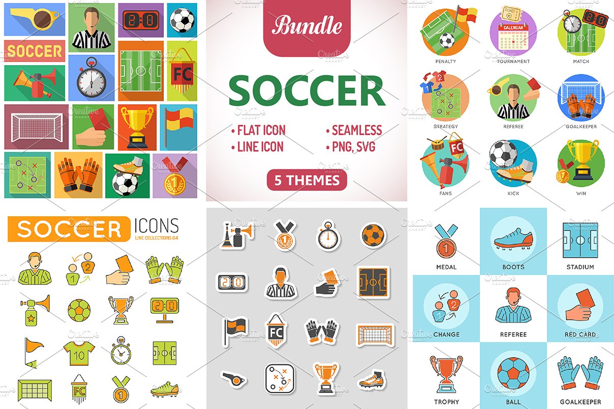 Soccer Icons & Stickers cover image.