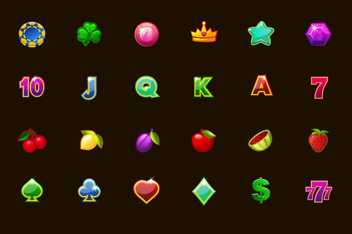 set gaming icons for slot machines converted 915
