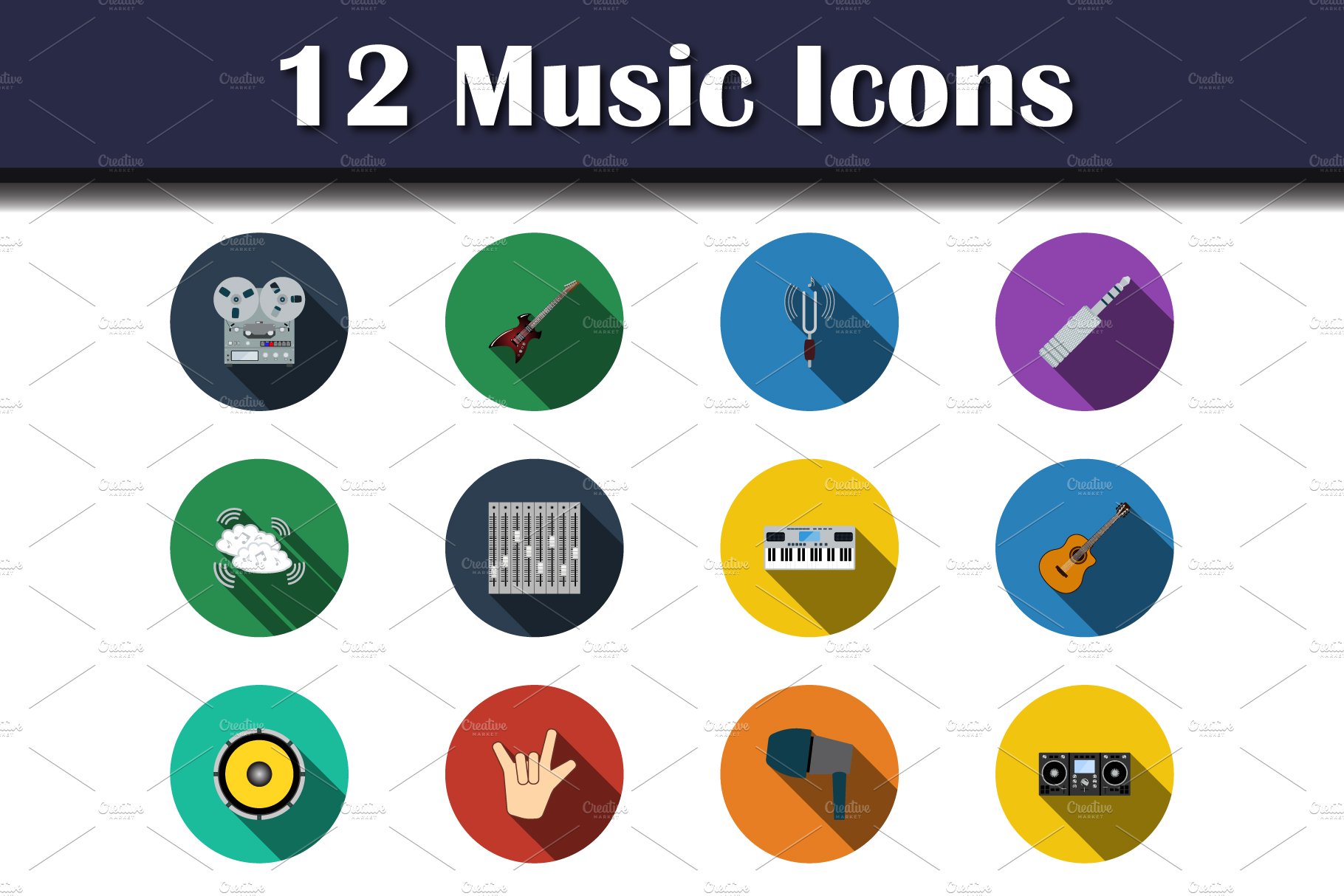 Music Icon Set cover image.