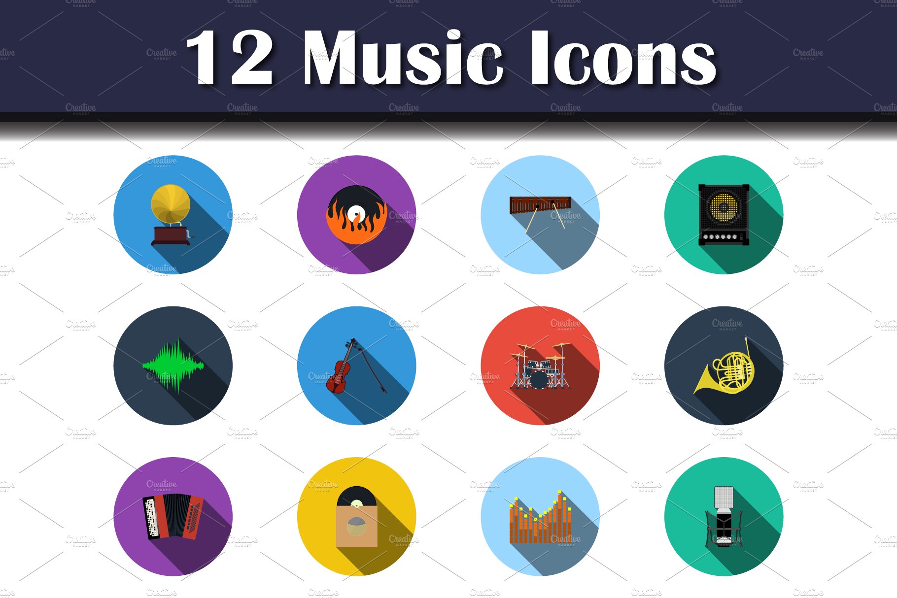 Music Icon Set cover image.