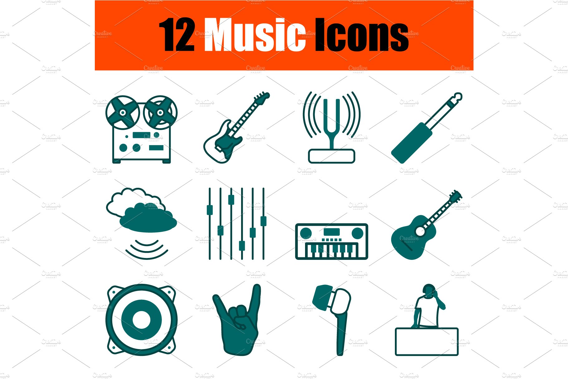 Music Icon Set cover image.