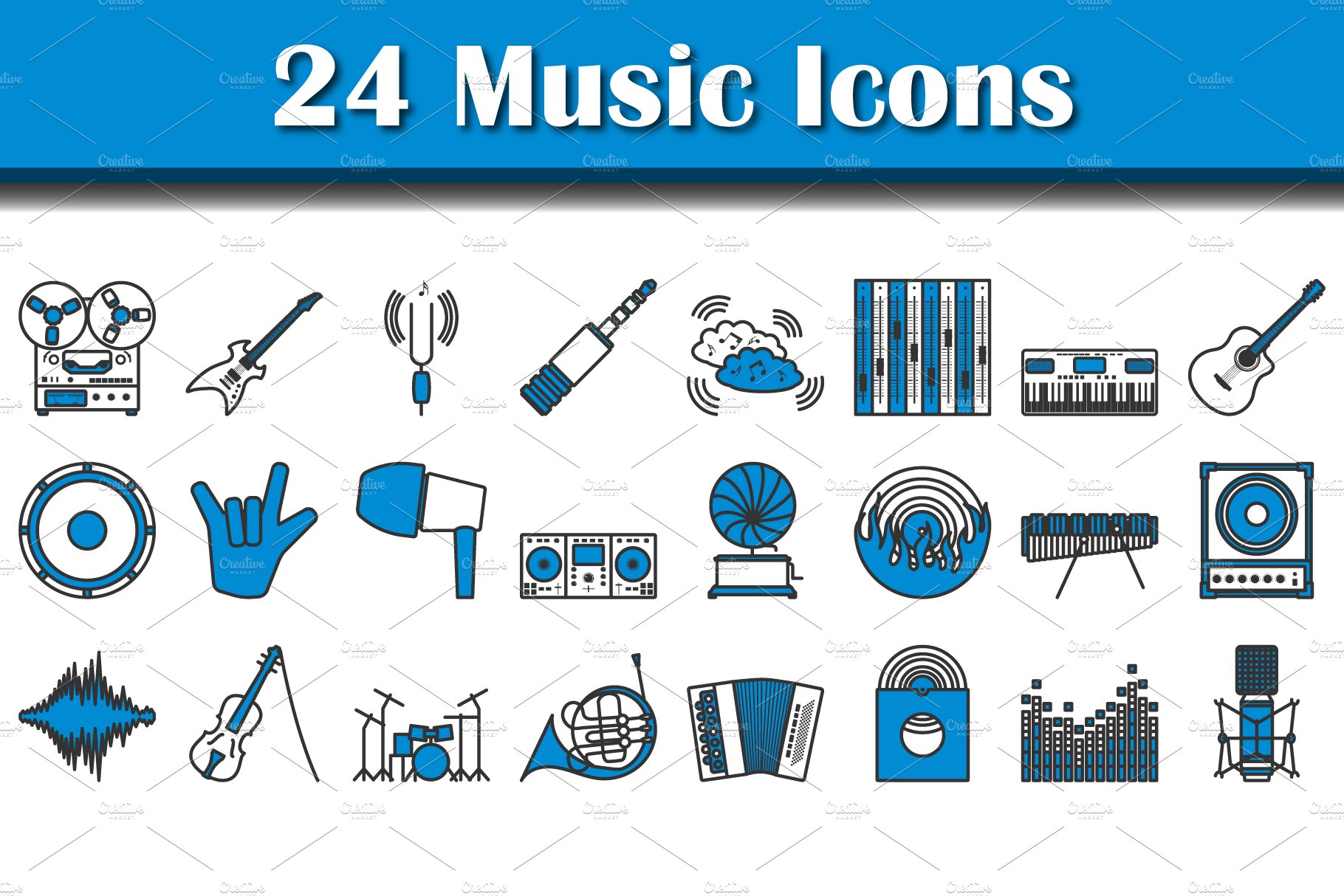 Music Icon Set cover image.