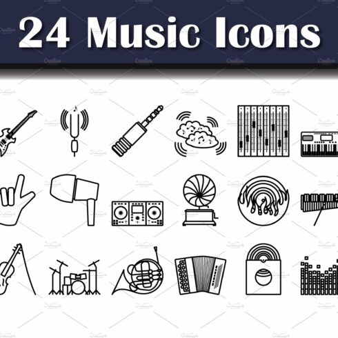 Music Icon Set cover image.