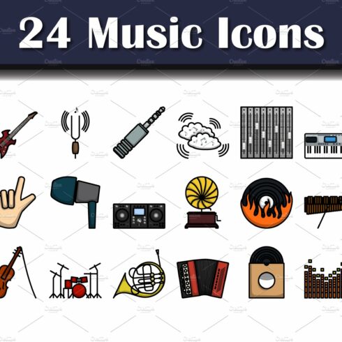Music Icon Set cover image.