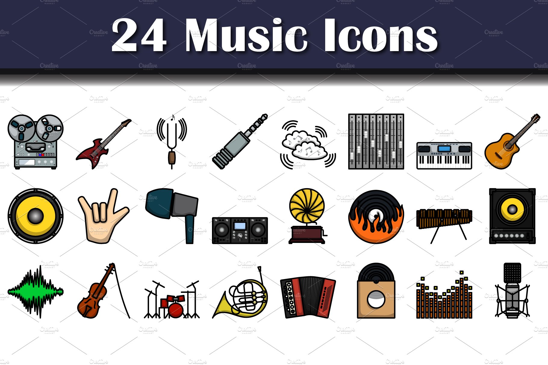 Music Icon Set cover image.