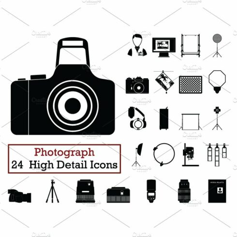 Set of 24 Photography Icons cover image.