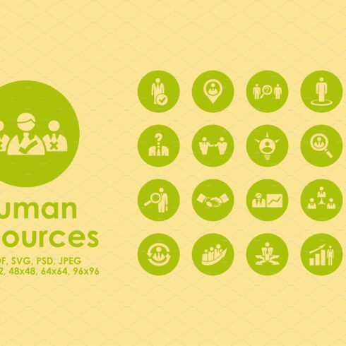 Human Resources icons cover image.