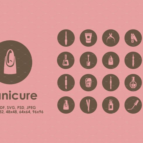 Manicure simple icons cover image.