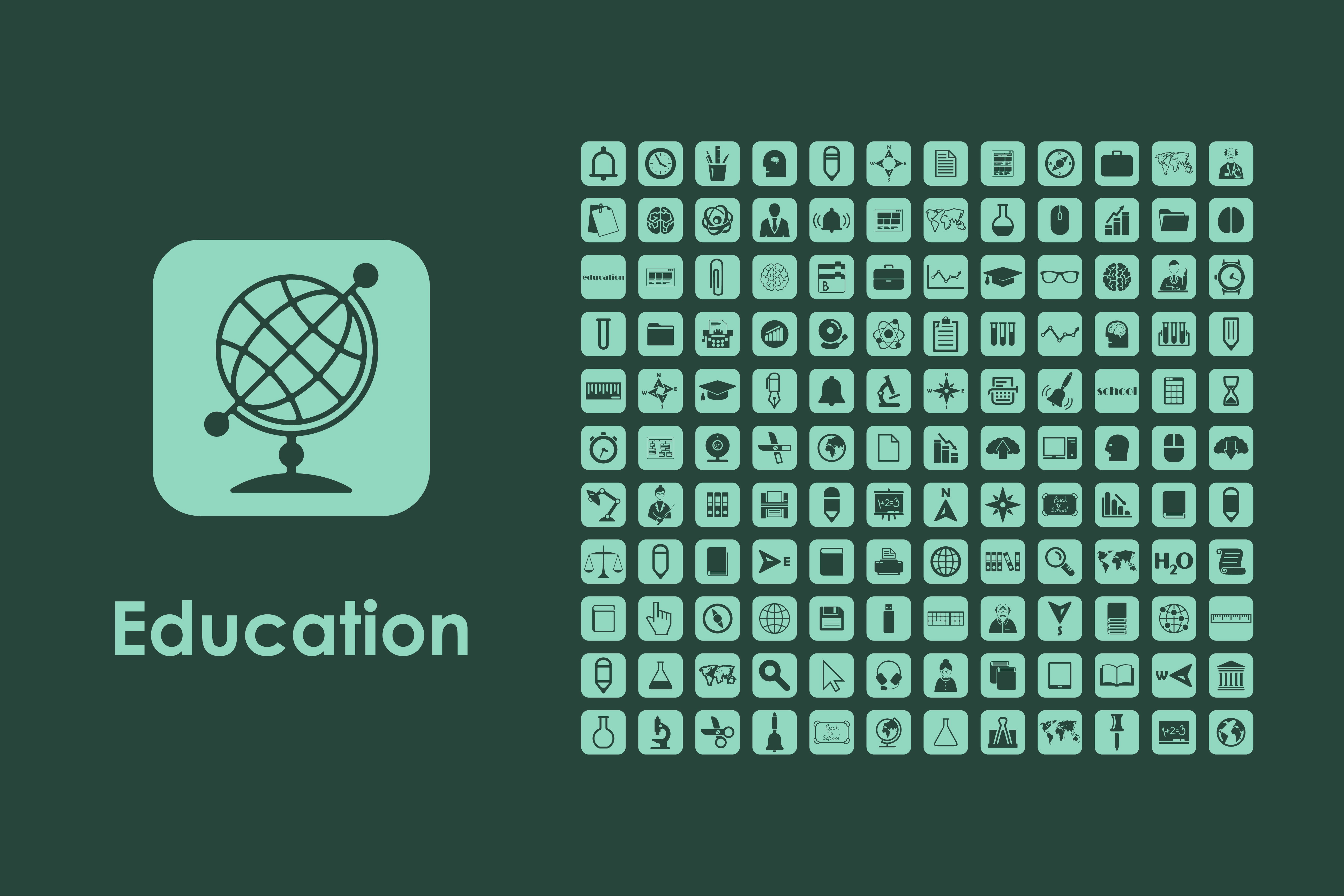 Education icons preview image.