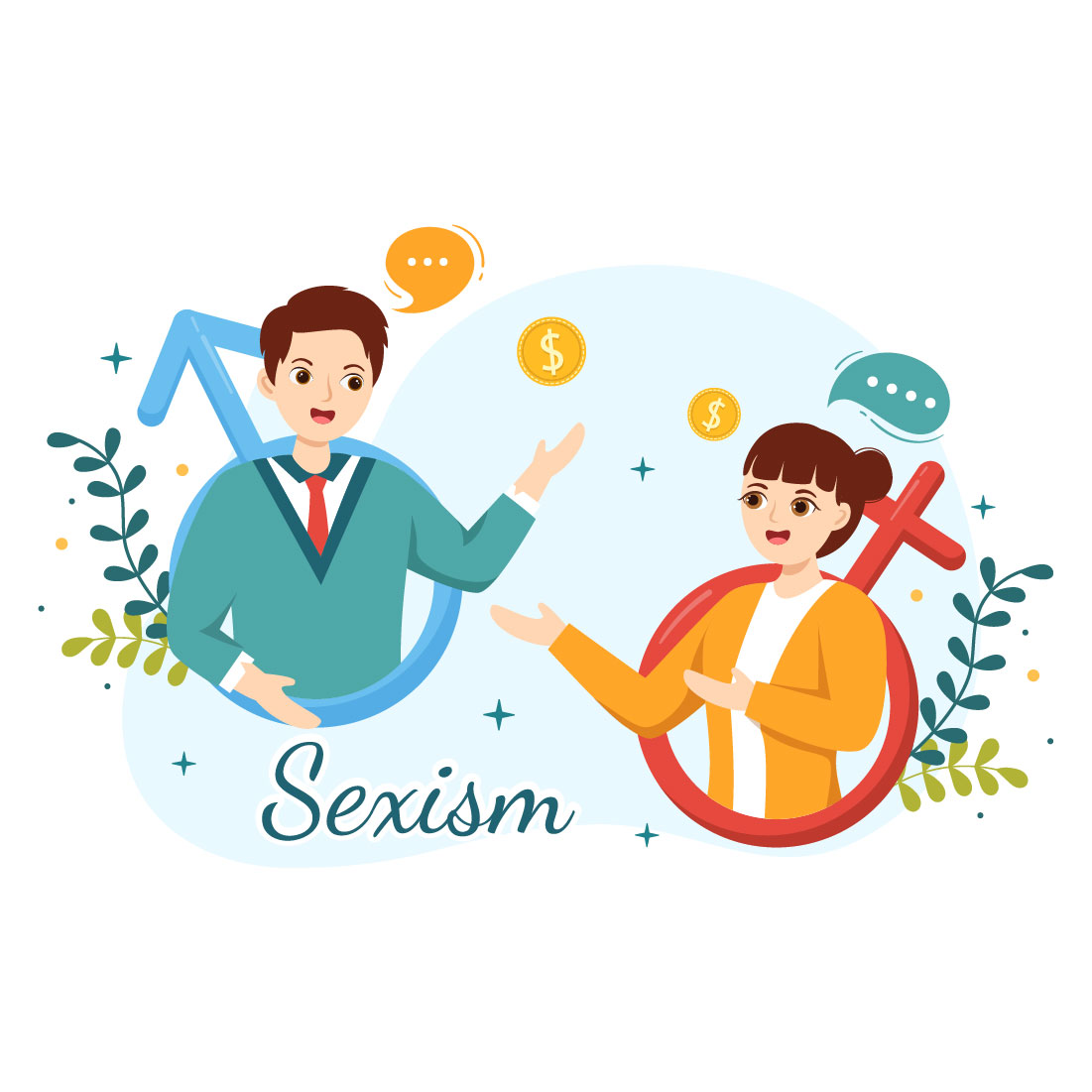 12 Sexism Men and Women Illustration cover image.