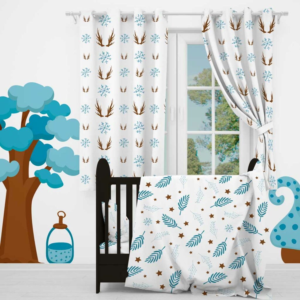 Blue forest patterns, clipart png,eps,jpeg - MasterBundles