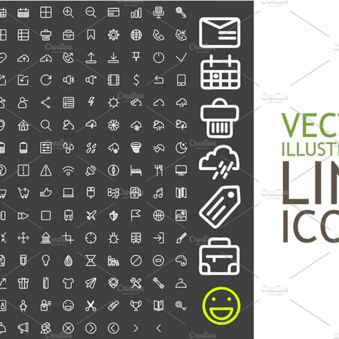 Line Icons For Applications And Web cover image.