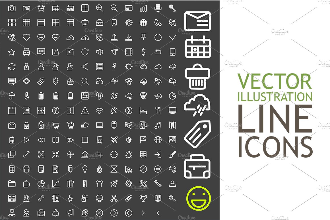 Line Icons For Applications And Web cover image.