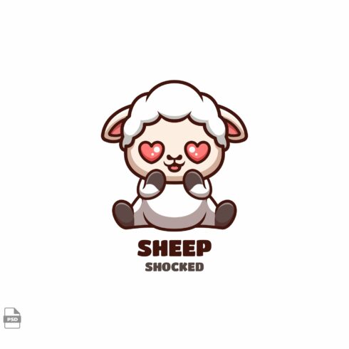 Shocked Sheep Cute Mascot Logo cover image.
