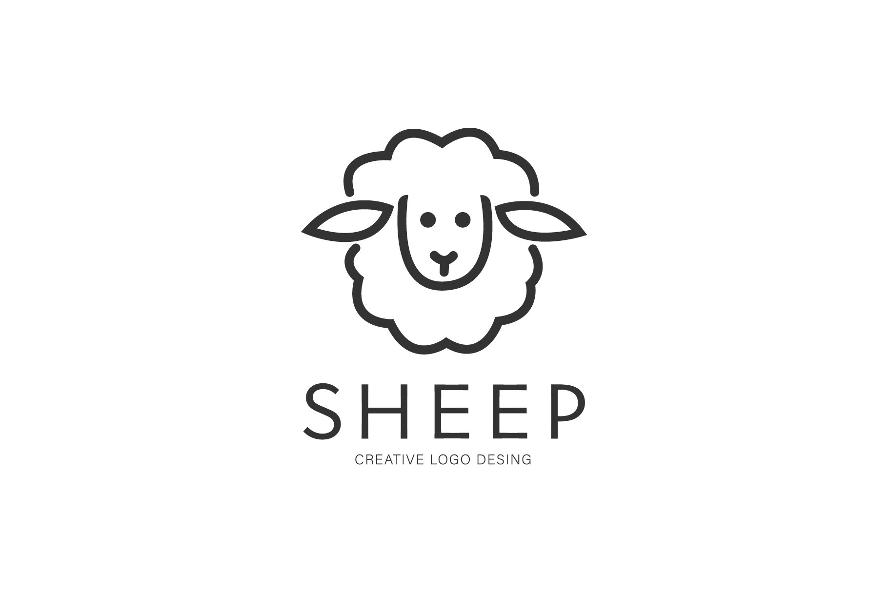 Cute Sheep Creative Logo | 15LOGO