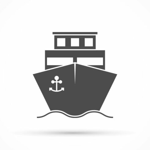 Ship icon isolated cover image.