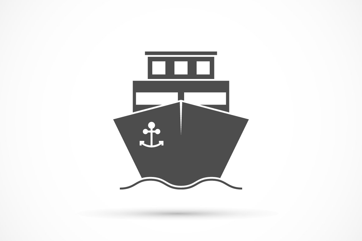 Ship icon isolated cover image.