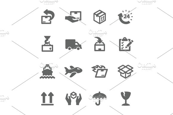 Shipping icons cover image.