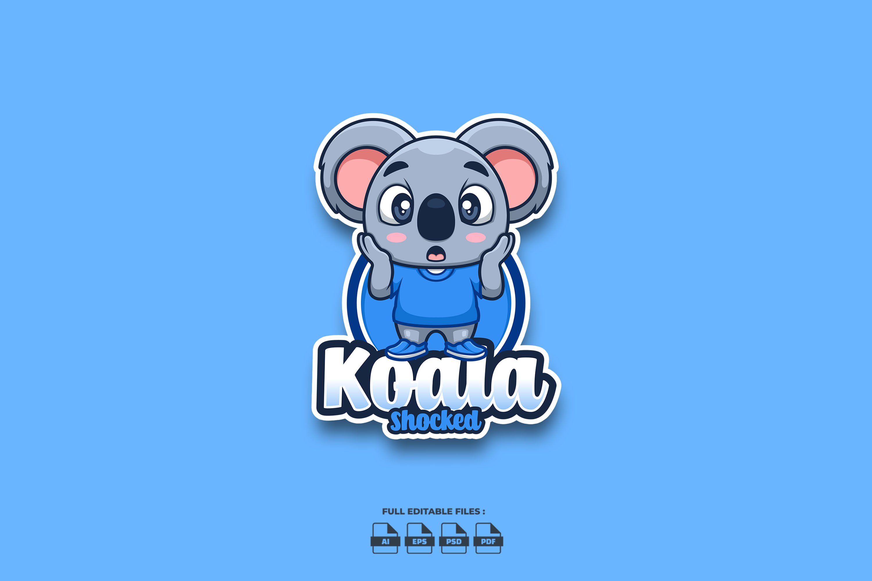 Shocked Koala Cartoon Logo cover image.
