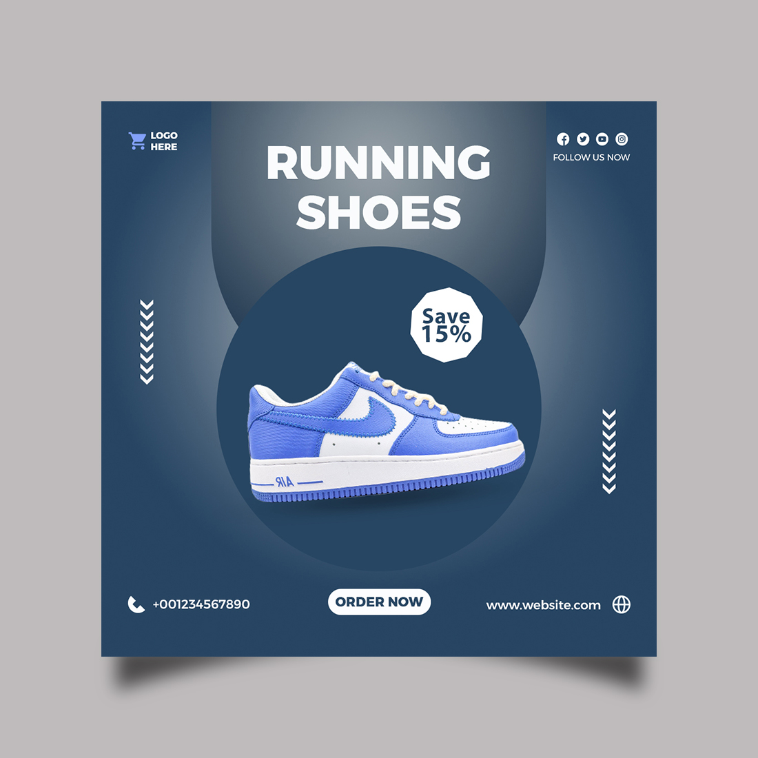 shoes social media and Instagram post template cover image.