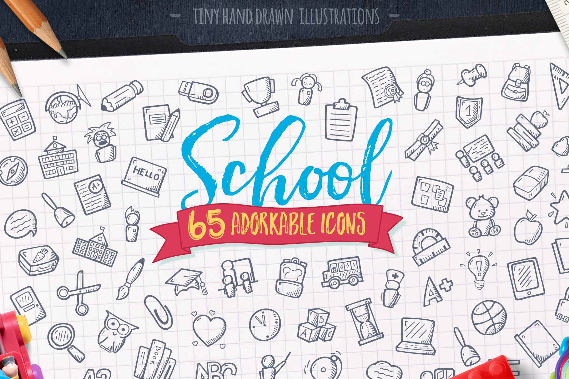 School - Hand Drawn Icons cover image.