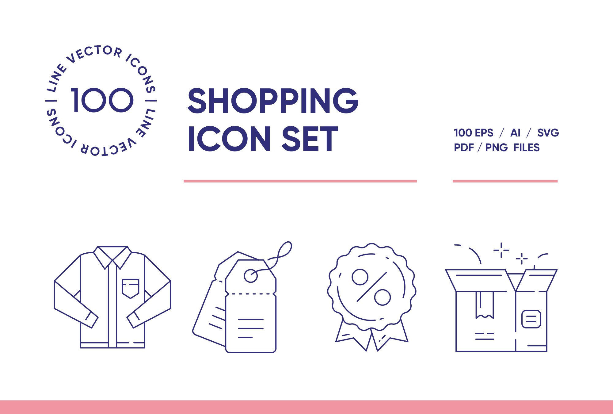 Online Clothes Shopping Icon Set cover image.