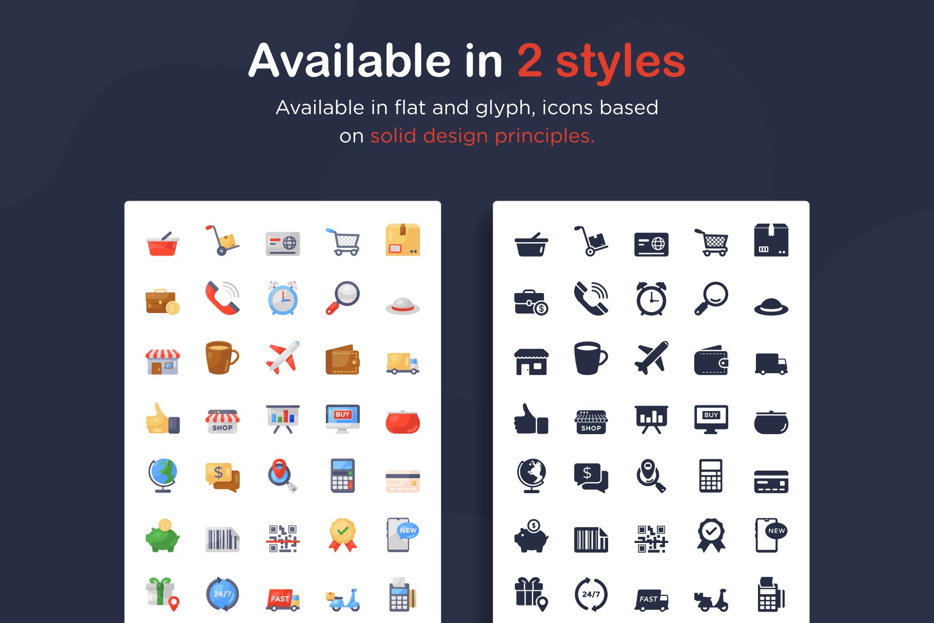 shopping and commerce icons preview 3 599