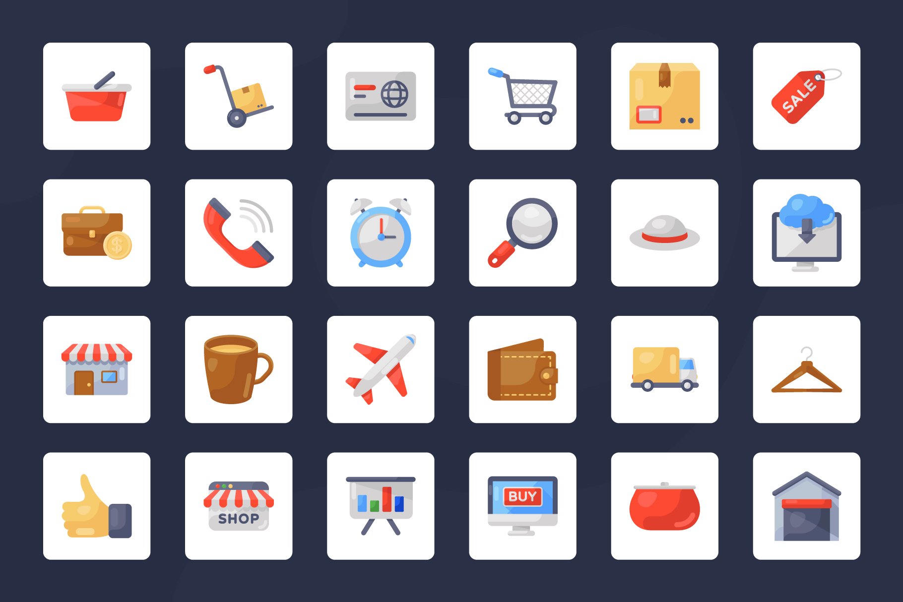 shopping and commerce icons preview 4 935
