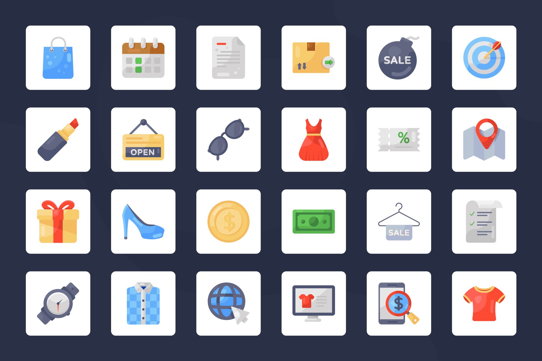 shopping and commerce icons preview 5 651