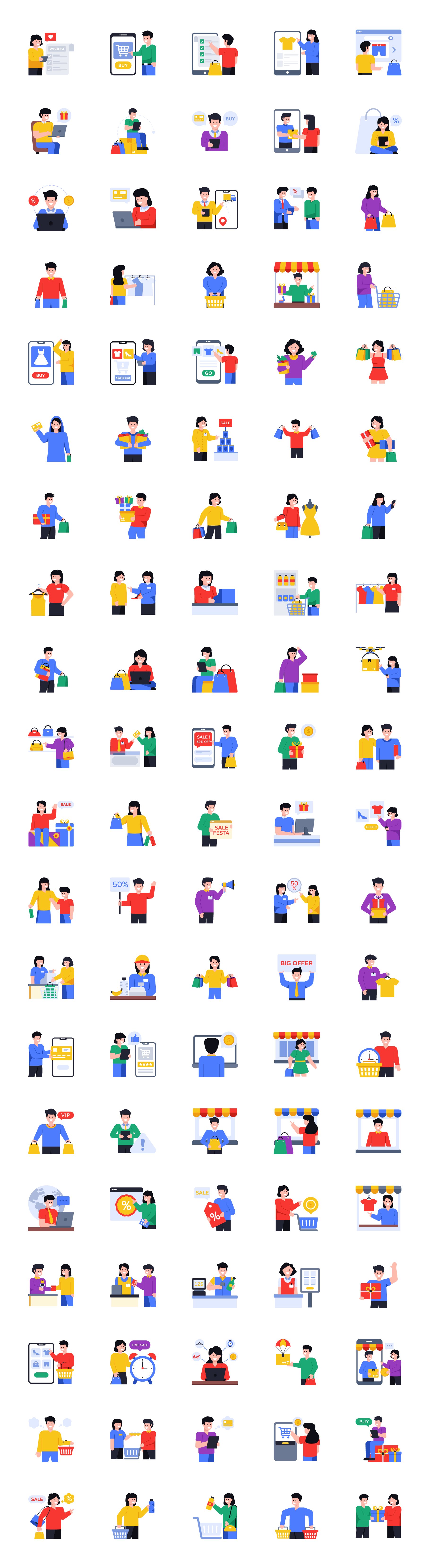 shopping and retail icons full preview 439