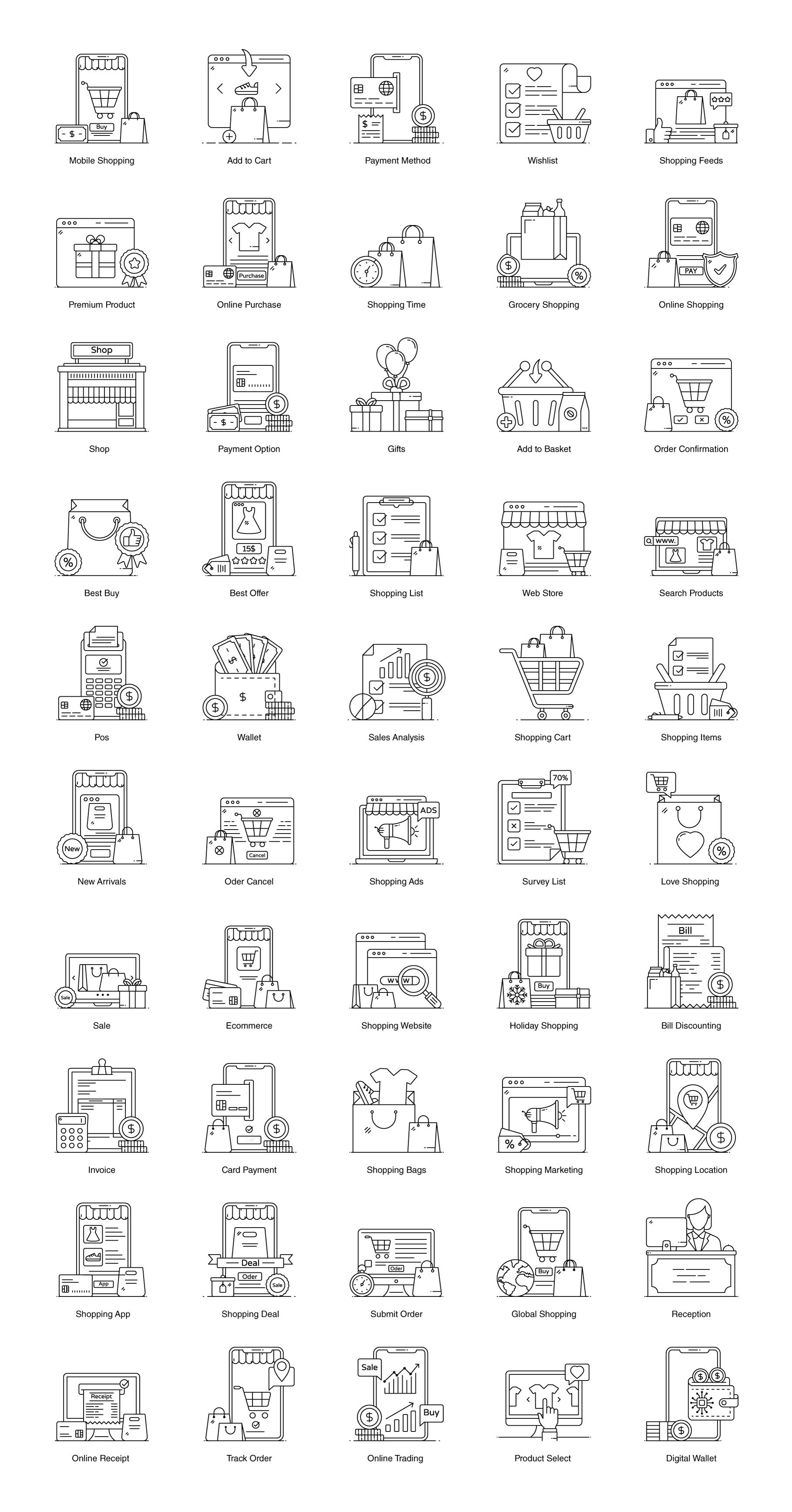 shopping icons full preview line 179