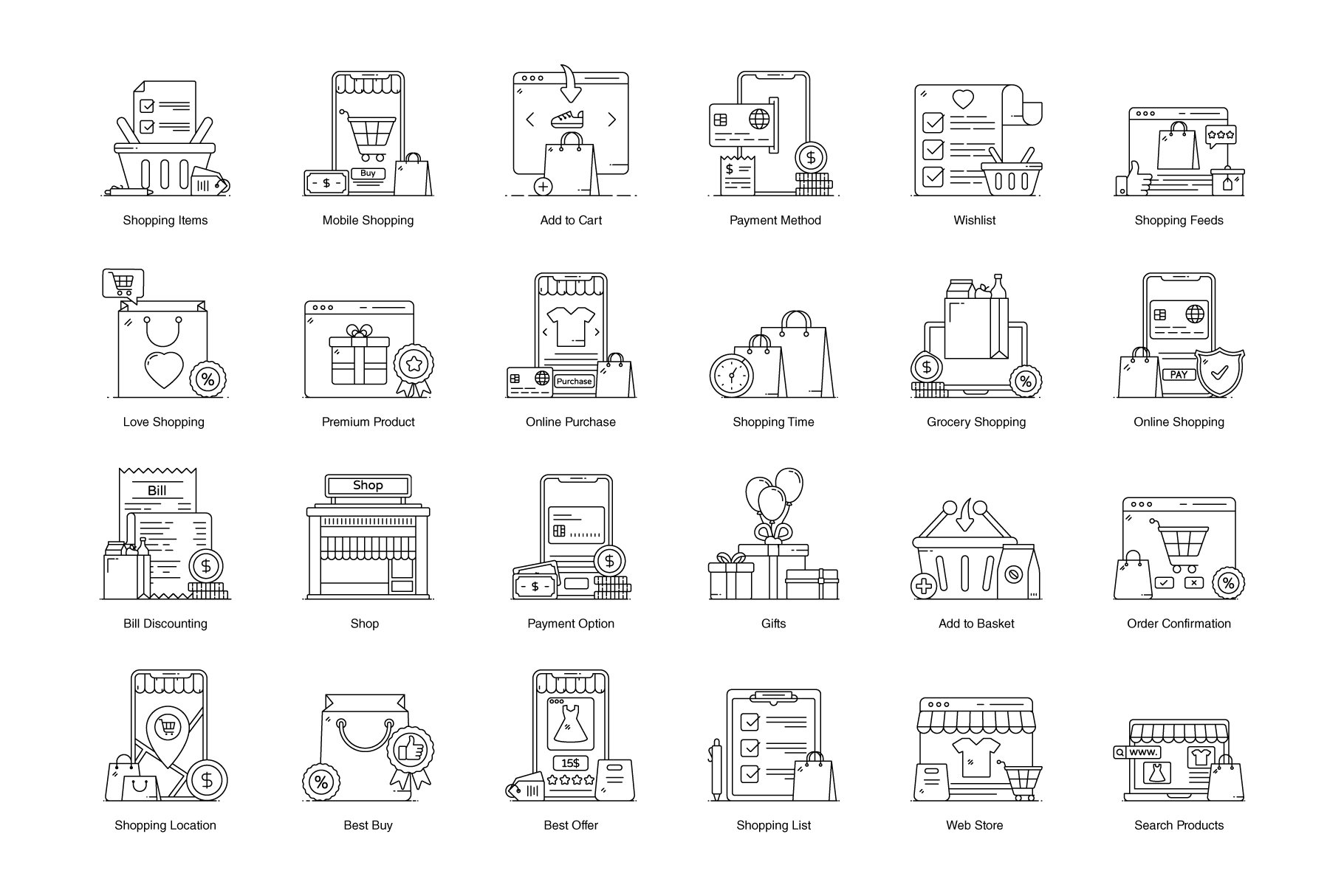 shopping icons preview 5 228