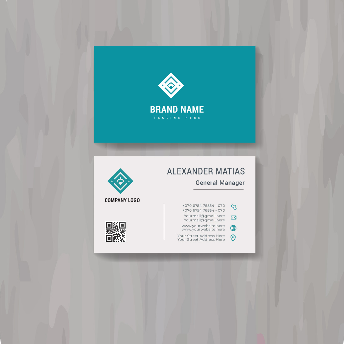 5 corporate business card template layout Vector illustration Stationery design cover image.