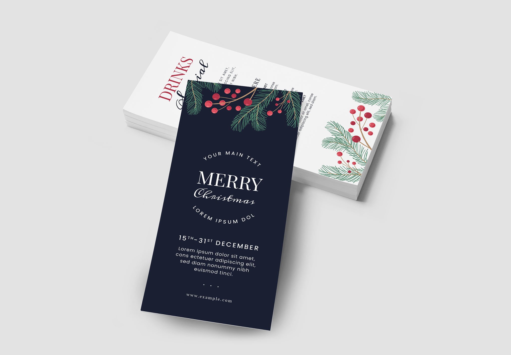 simple christmas menu poster for adobe illustrator dl back 731