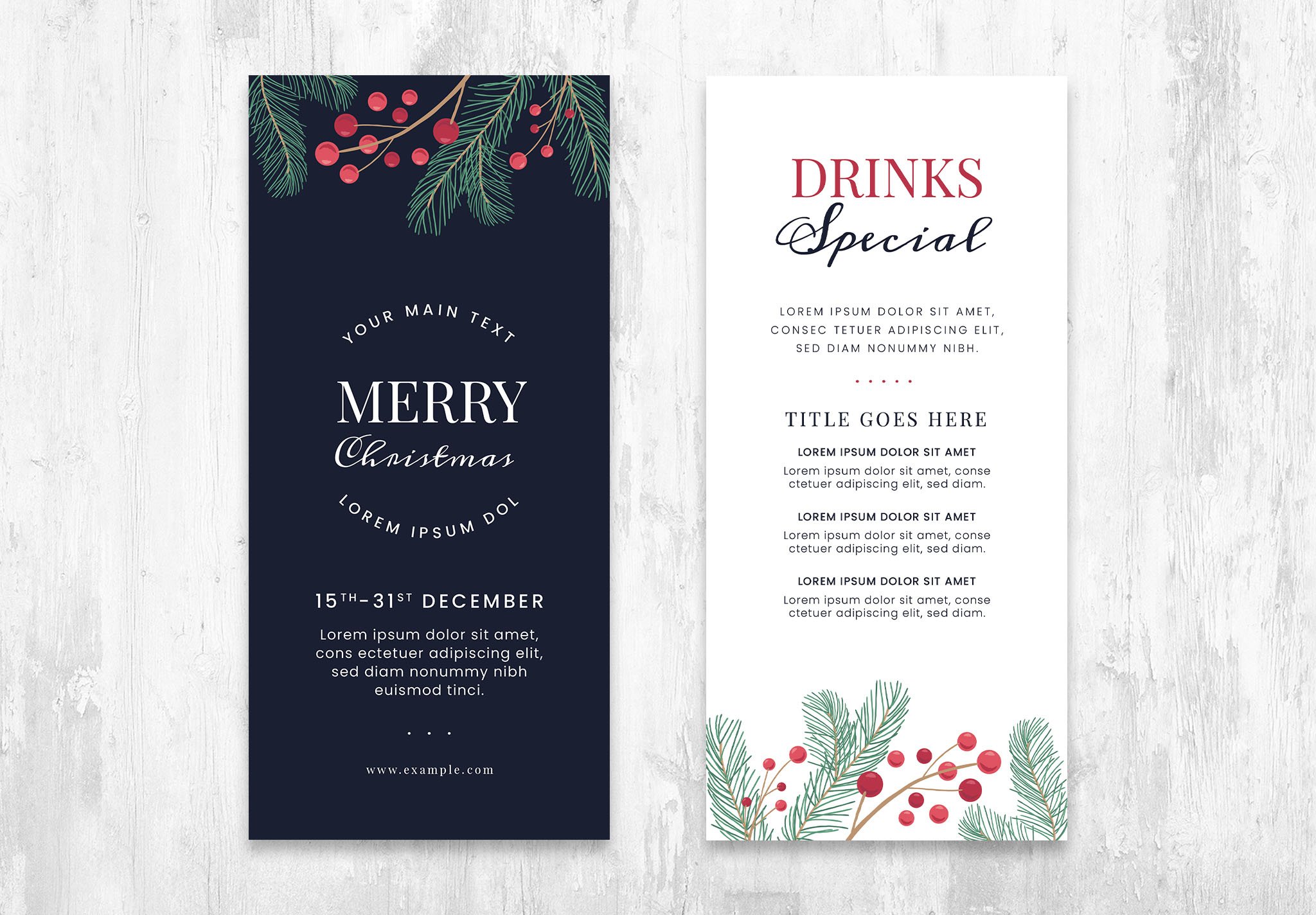 simple christmas menu poster for adobe illustrator dl thumbnail 831