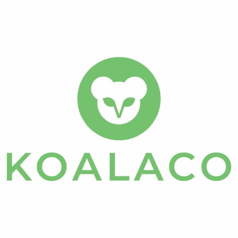 simple head koala icon logo cover image.