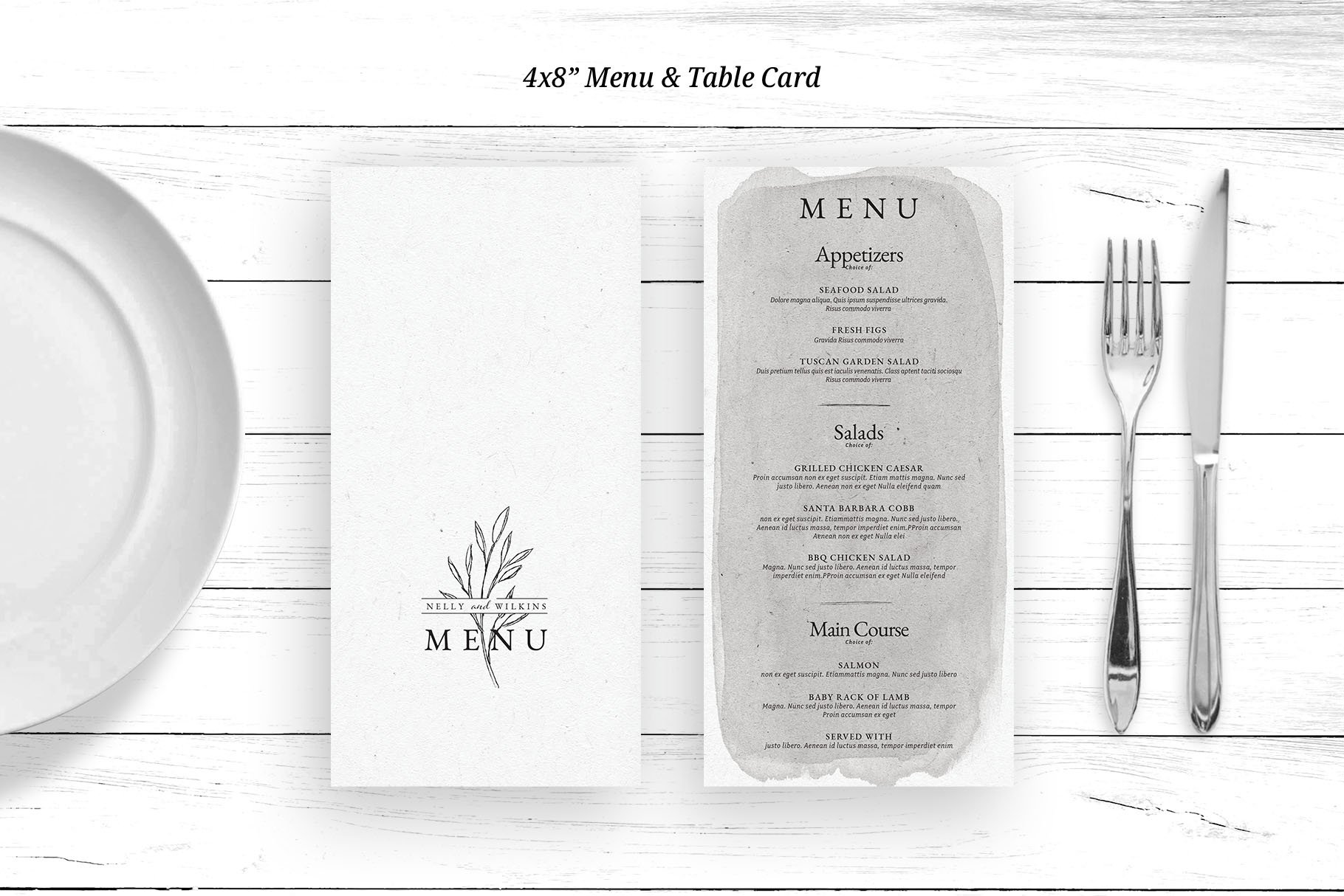 Simple Wedding Stationery Templates preview image.