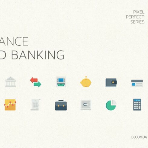 Finance & Banking Flat Icons cover image.