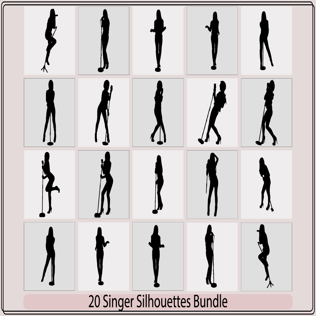 singers silhouette