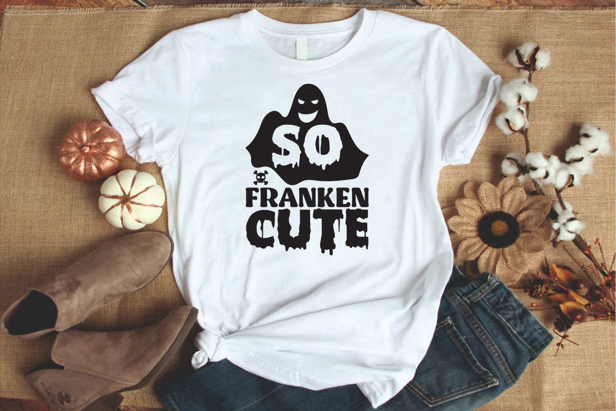 White t - shirt with the words franklin cute printed on it.