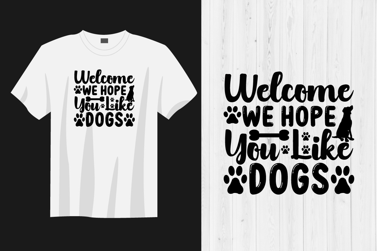 T - shirt with the words welcome to hope and a dog's paw.
