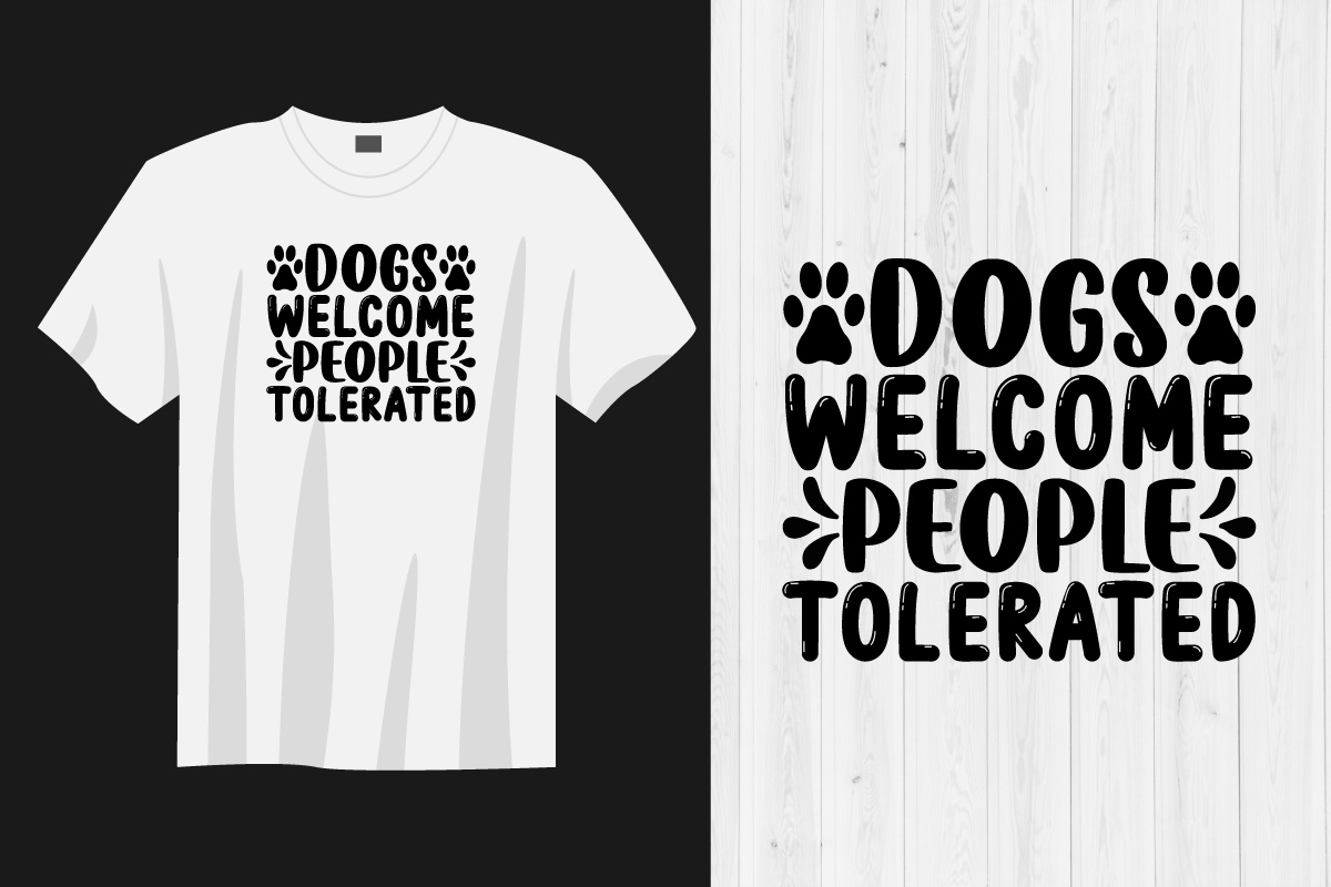 T - shirt with a dog's welcome message.