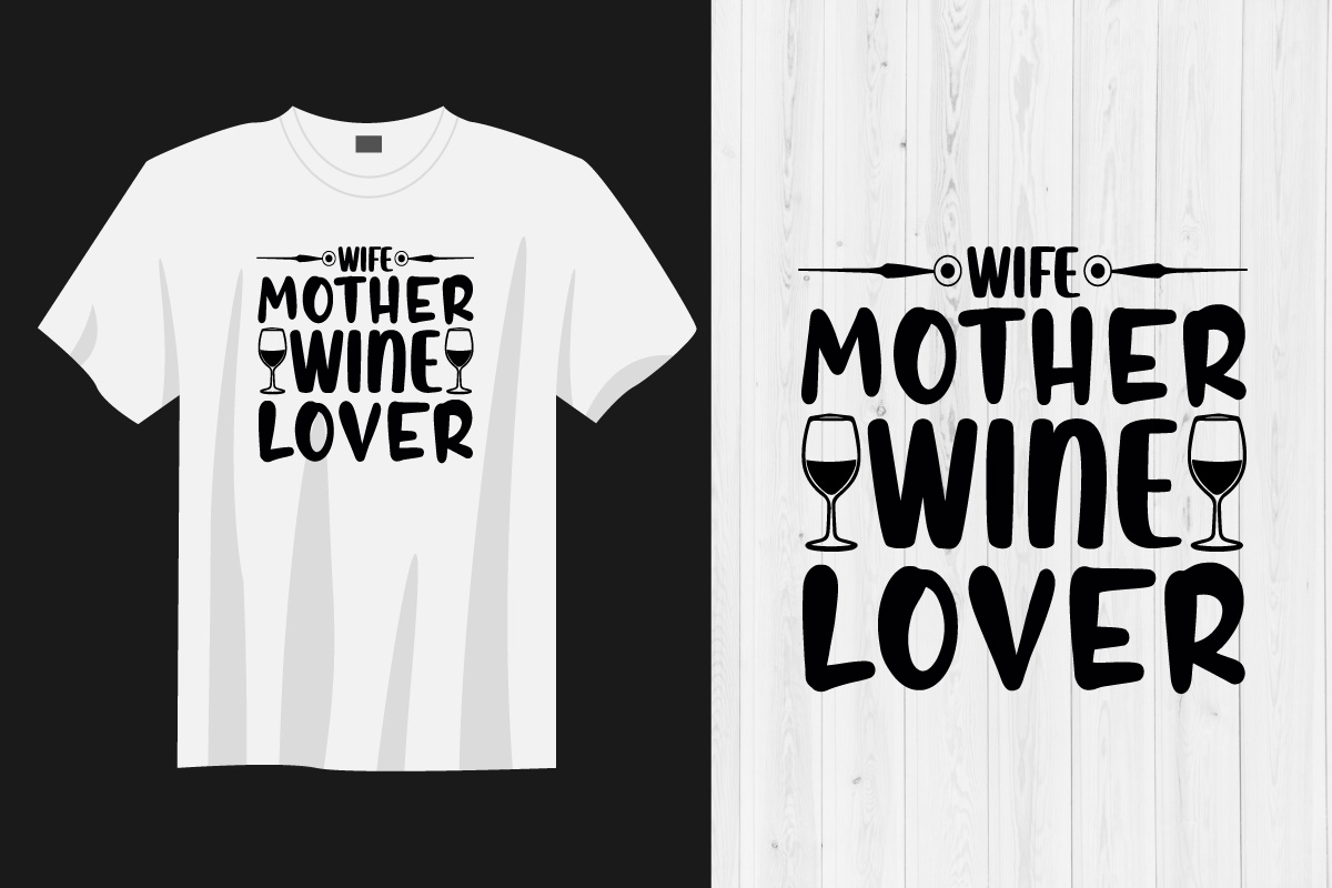 T - shirt with a wine glass on it.