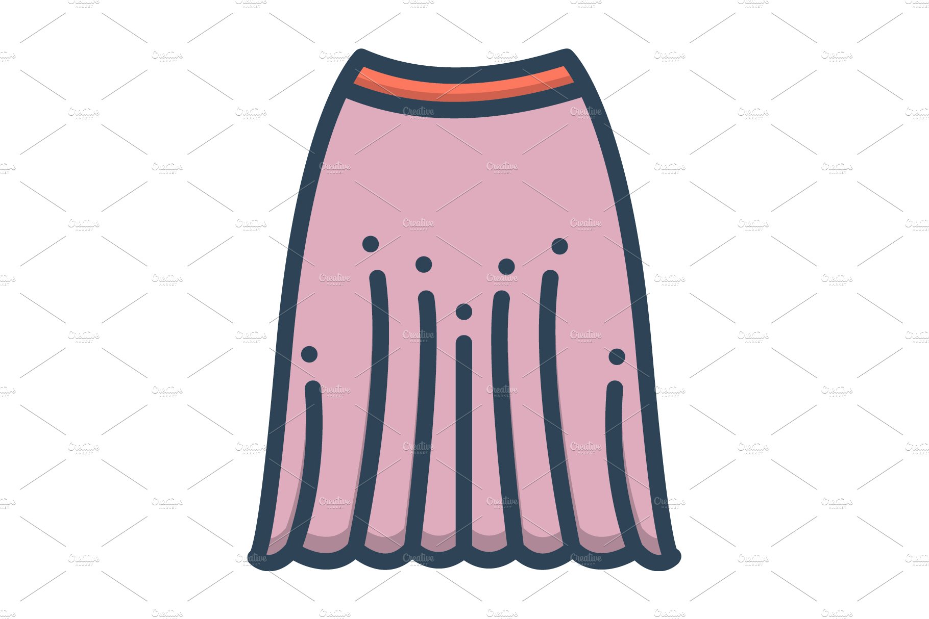 Skirt clothes icon cover image.