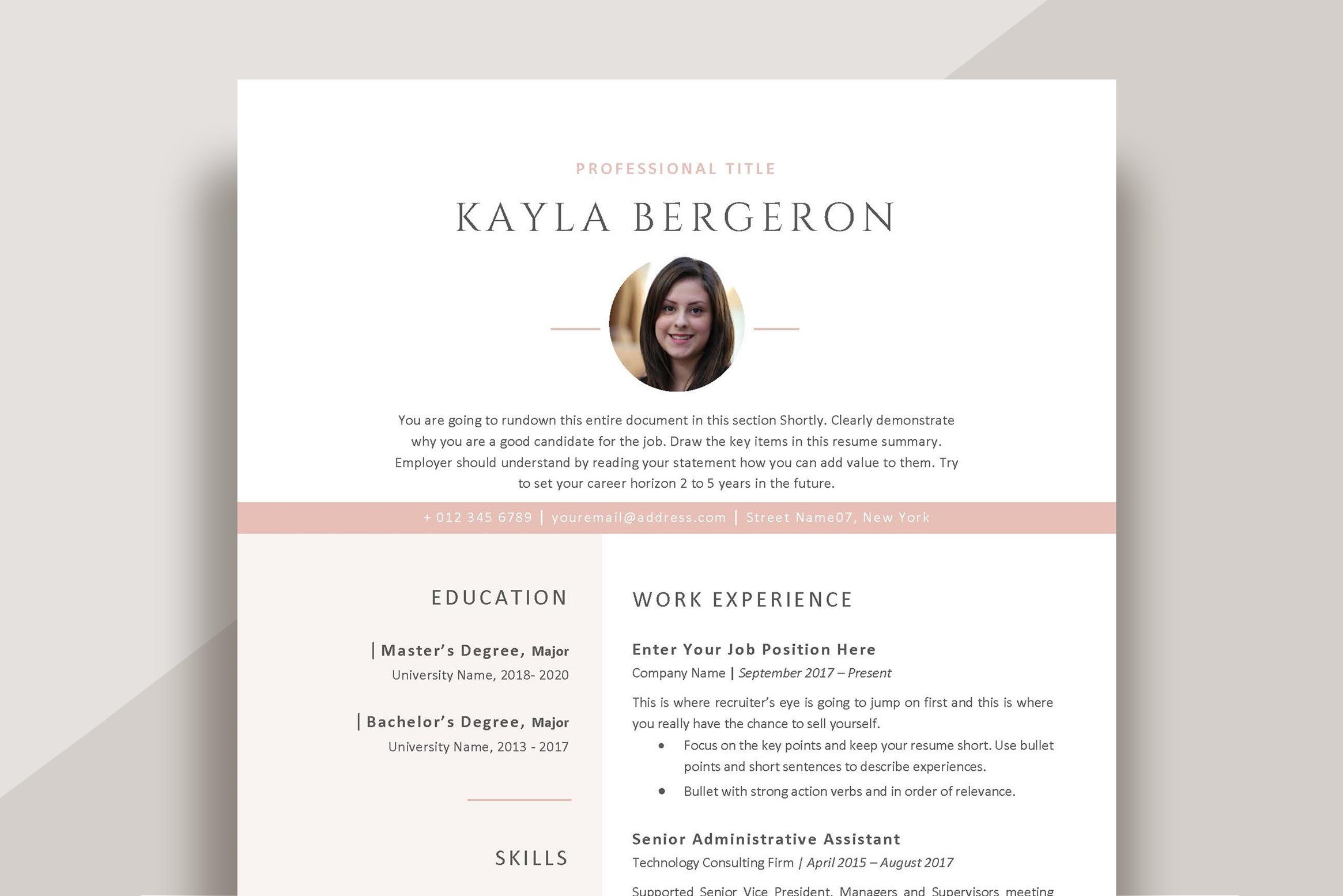 Sorority Resume Template cover image.