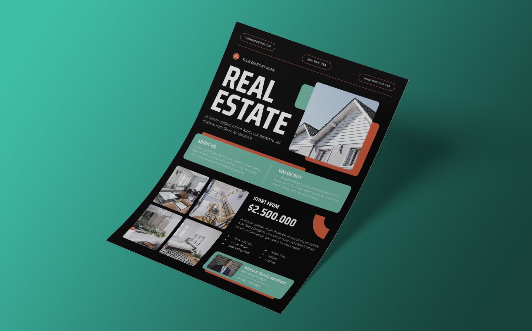 Creative Real Estate Flyer preview image.