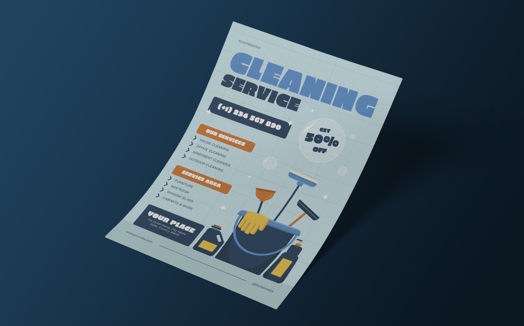 Cleaning Services Flyer preview image.